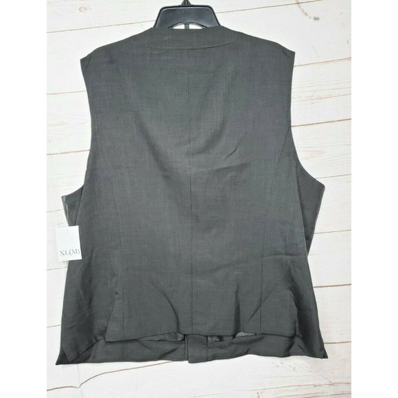 Cintas Men XL Charcoal Gray Men 2 Pocket Polyester Side Slit Suit Or Casual Vest - Picture 5 of 12